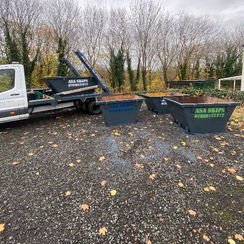 Various skip sizes available - 2 yard, 4 yard and 8 yard skips from ASA Skips Tameside